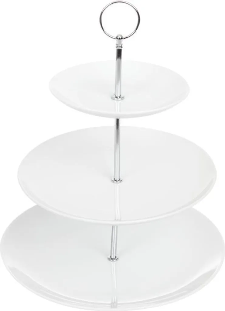 Serviteur muet 3 plateaux en porcelaine pour tea time et pâtisserie
