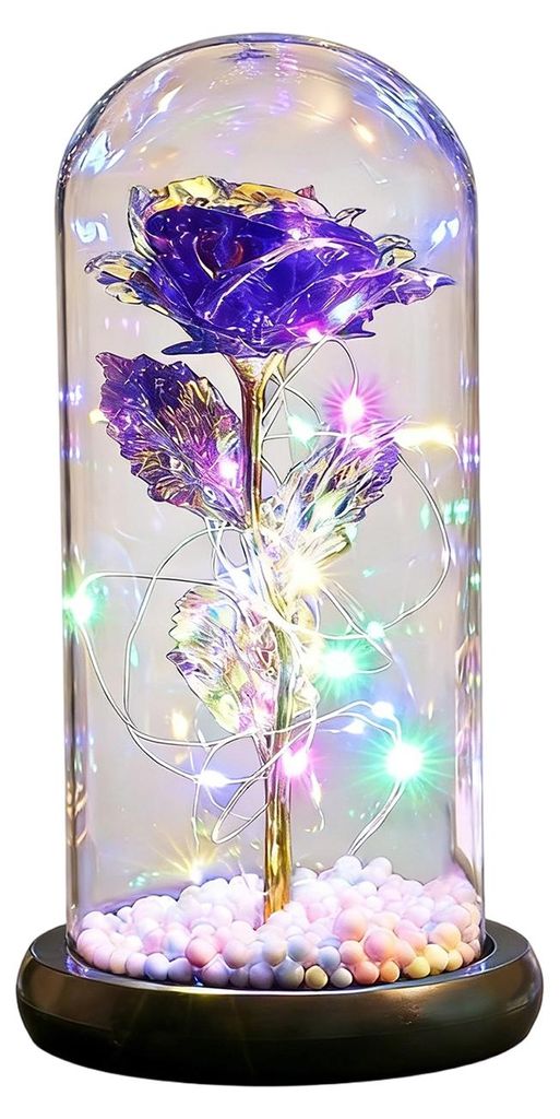 Rosenblumen-Geschenke für sie: Leuchtende, ewige Rose in einer Kuppel – Romantisches Geschenk zum Jahrestag, Geburtstag, Valentinstag oder Weihn...