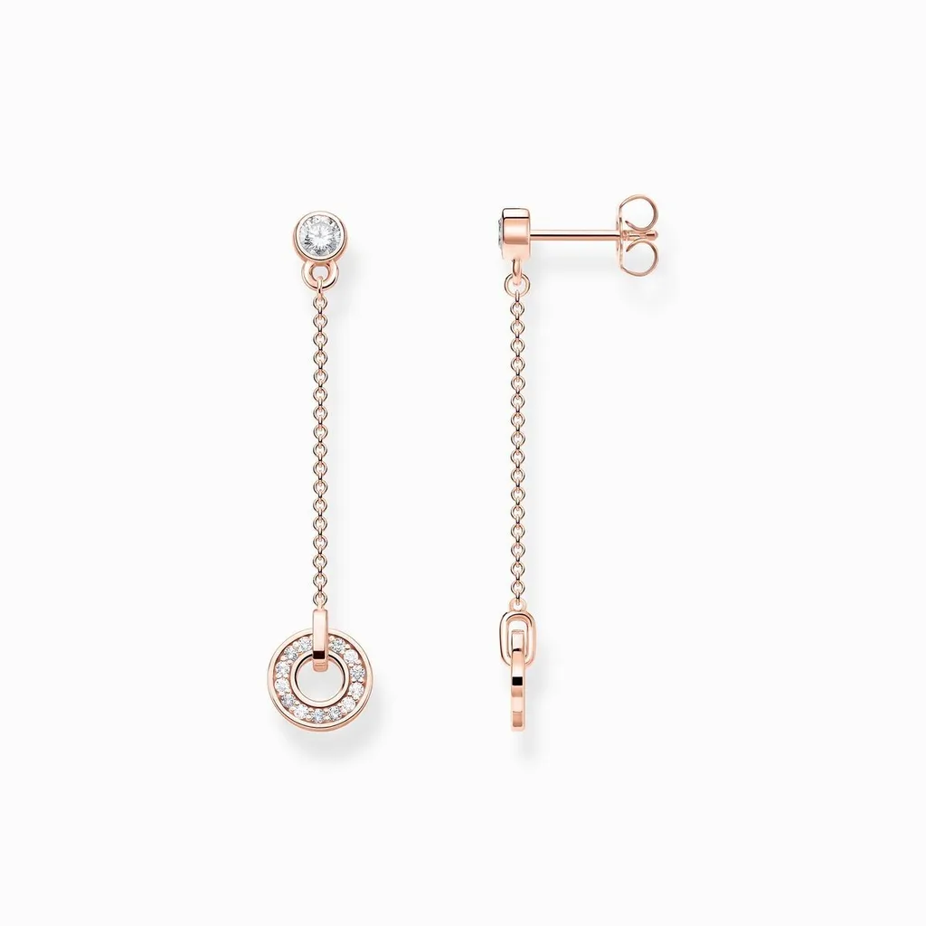 Boucles d'oreilles Thomas Sabo femme en Argent 925 rose au design épuré
