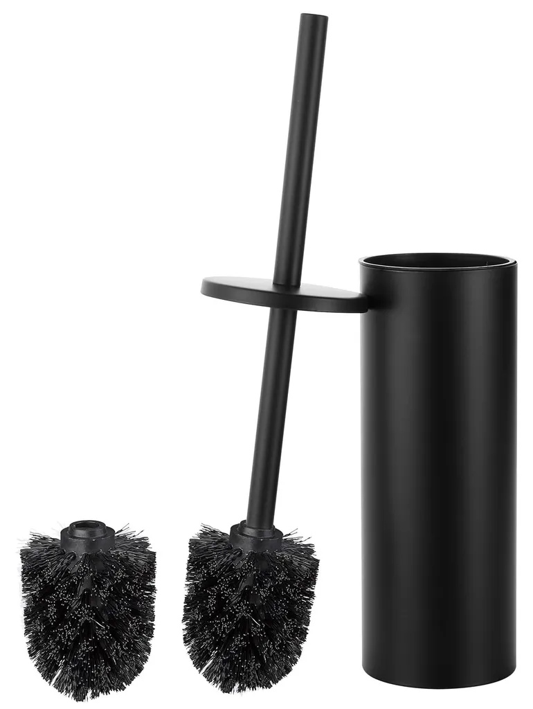 Dites stop à la rouille avec cette brosse WC inox noir et ses 2 têtes