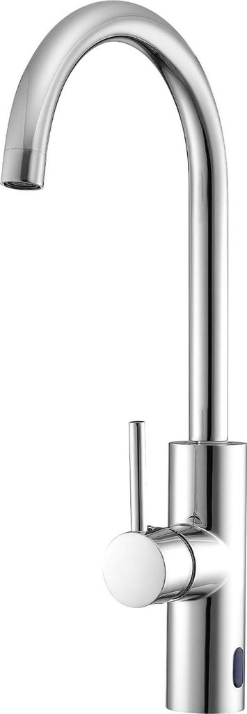 SucceBuy Berührungsloser Waschtischhahn (verchromtes Silber) für Badezimmer, automatischer Sensor-Wasserhahn, manuelle Steuerung, Spültischarmat...