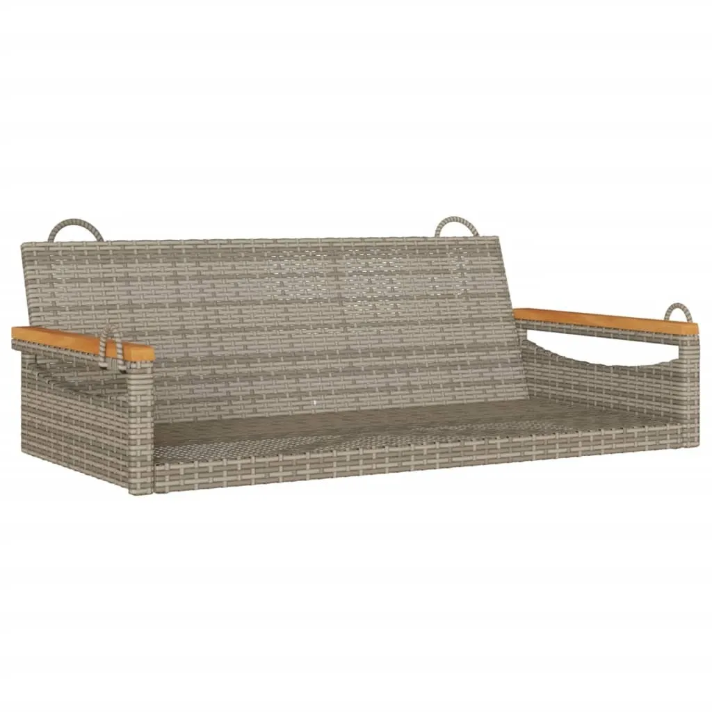 Panca Sospesa Giardino Poly Rattan Grigio 109cm - Occasione!