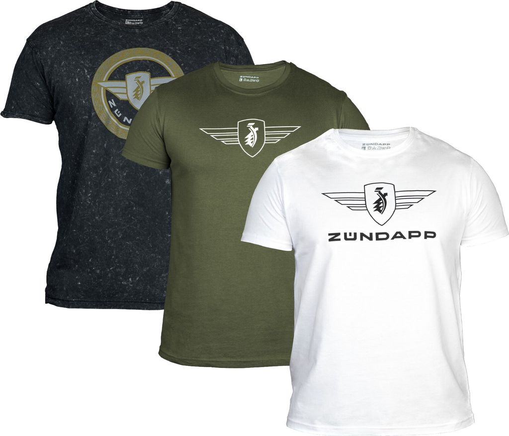 3 Zündapp T-Shirt mit Print retro für Herren oder Damen S - Produktbild 