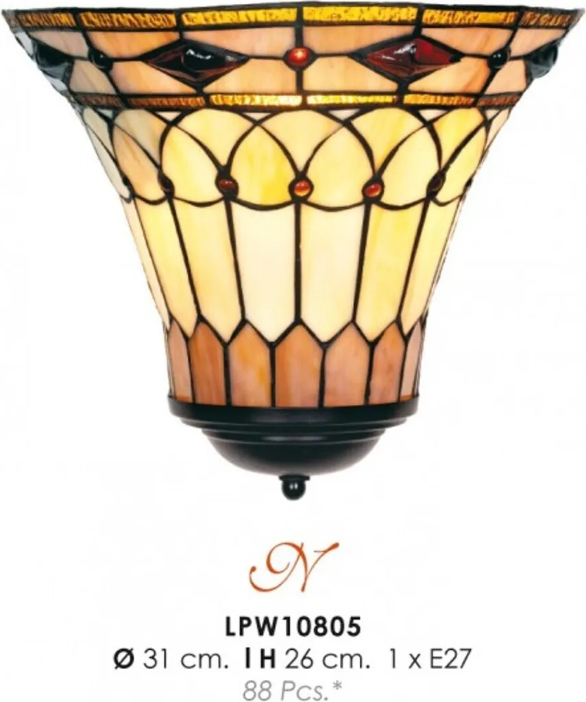 Applique Tiffany 31cm LPW10805 : Sublimer un Mur Vide avec Style