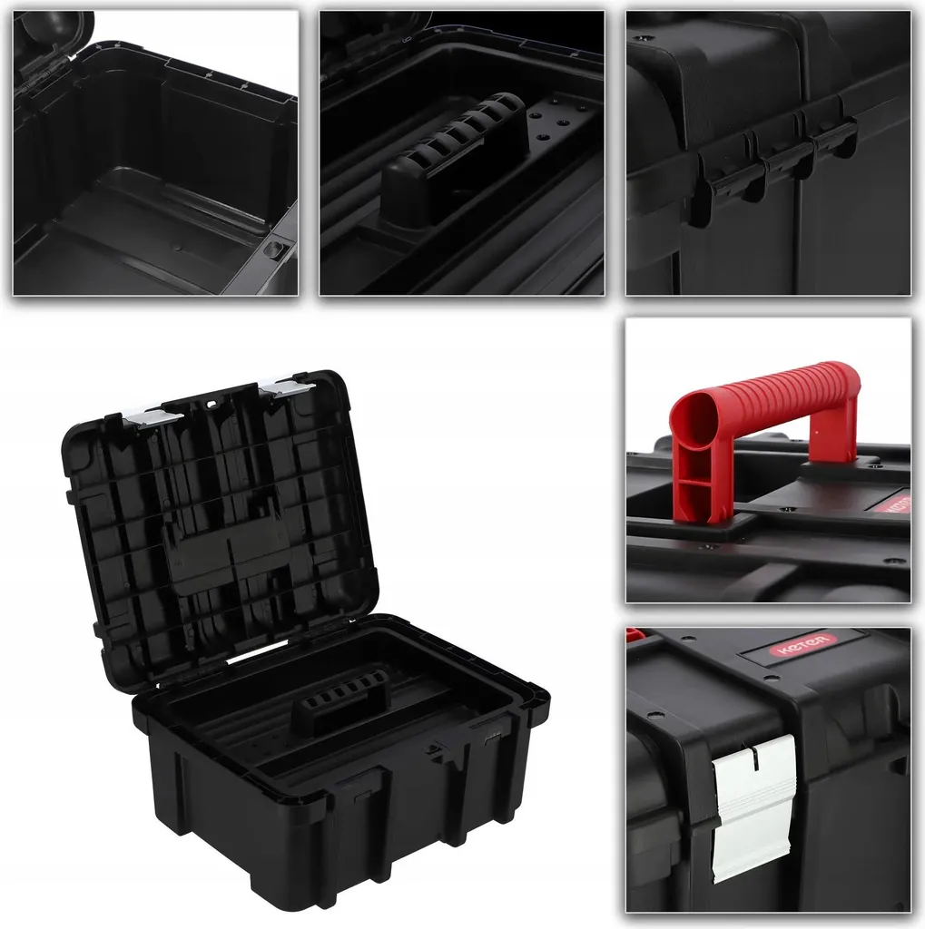 Boîte à outils de rangement avec organiseur plastique multi-usage