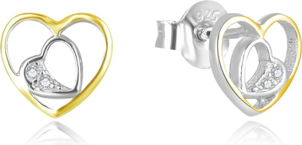 Boucles d'oreilles romantiques bicolores pour mariage et grandes occasions