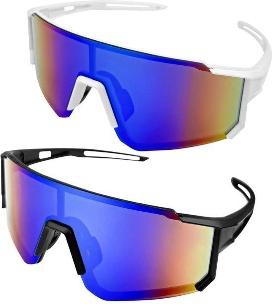 Ski-Brillen - 2-Stück Polare Sport-Sonnenbrillen, Fahrradbrillen, UV400-Schutz, geeignet für Laufen, Radfahren, Angeln und Skifahren