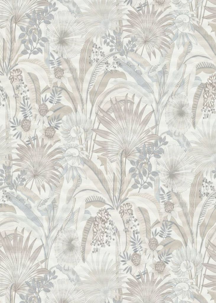 Erismann Tapete Blätter Beige - 661619 - 53 cm x 10.05 m