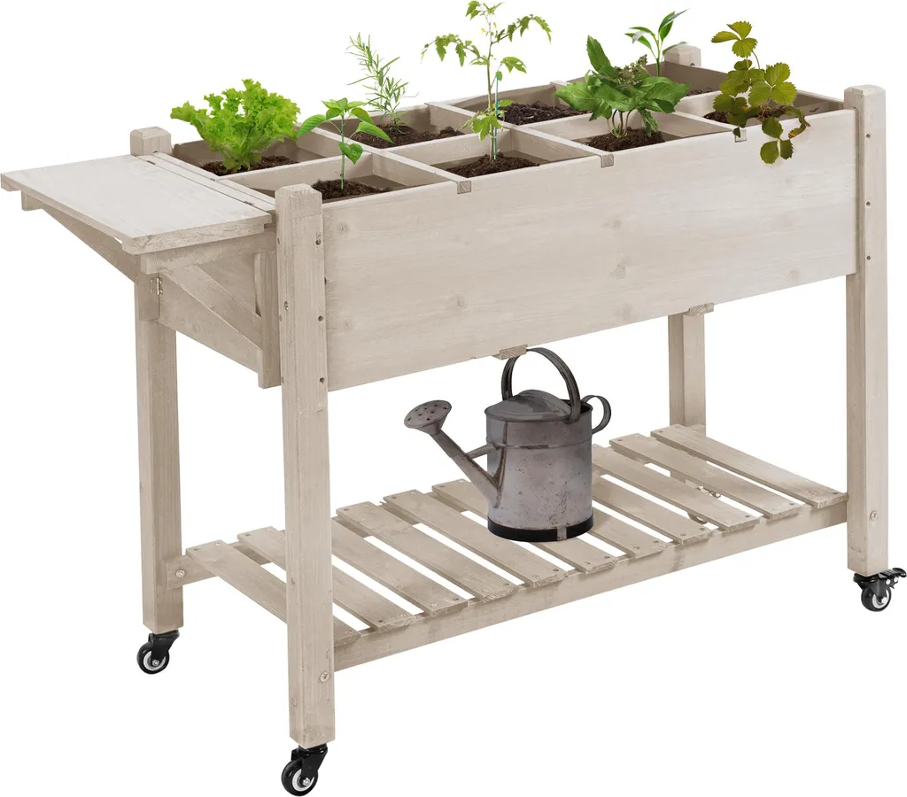 Potager sur Roulettes avec Étagère et Système d'Irrigation Intégré