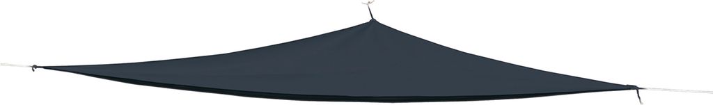 LEX Sonnensegel Dreieck 3,6 x 3,6 x 3,6 m mit Ösen und Nylonschnüren, anthrazit