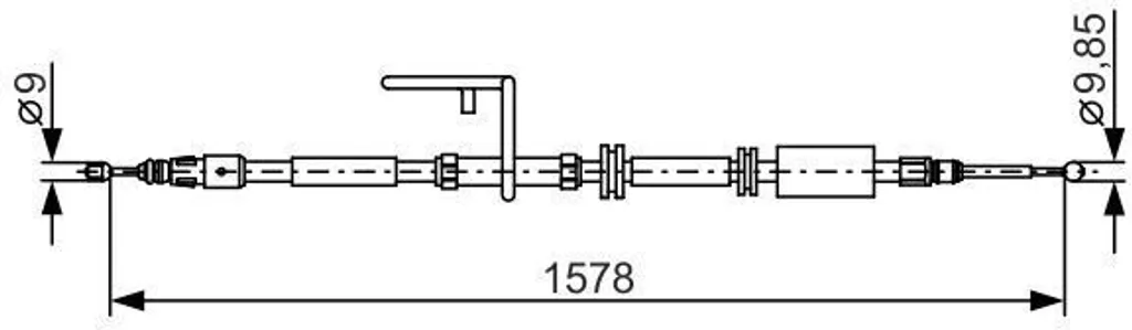 Câble de frein à main BOSCH 1 987 482 314 pour Freelander 2 LR008807