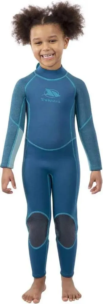 Combinaison de Bain Fille Manches Longues Trespass Lilian Bleu 5-6 Ans