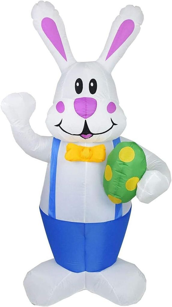 Aufblasbarer Osterhase mit Osterei, 1,8 m beleuchteter Produktbild 