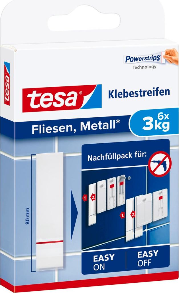 Powerstrips Klebestreifen 3 kg (Nachfüllpack für den Klebenagel)
