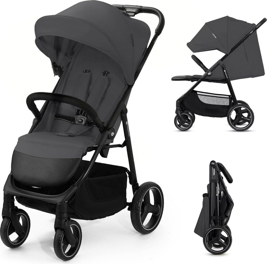 Kinderkraft pram TRIG 3 GRANITE Grey Image du produit 