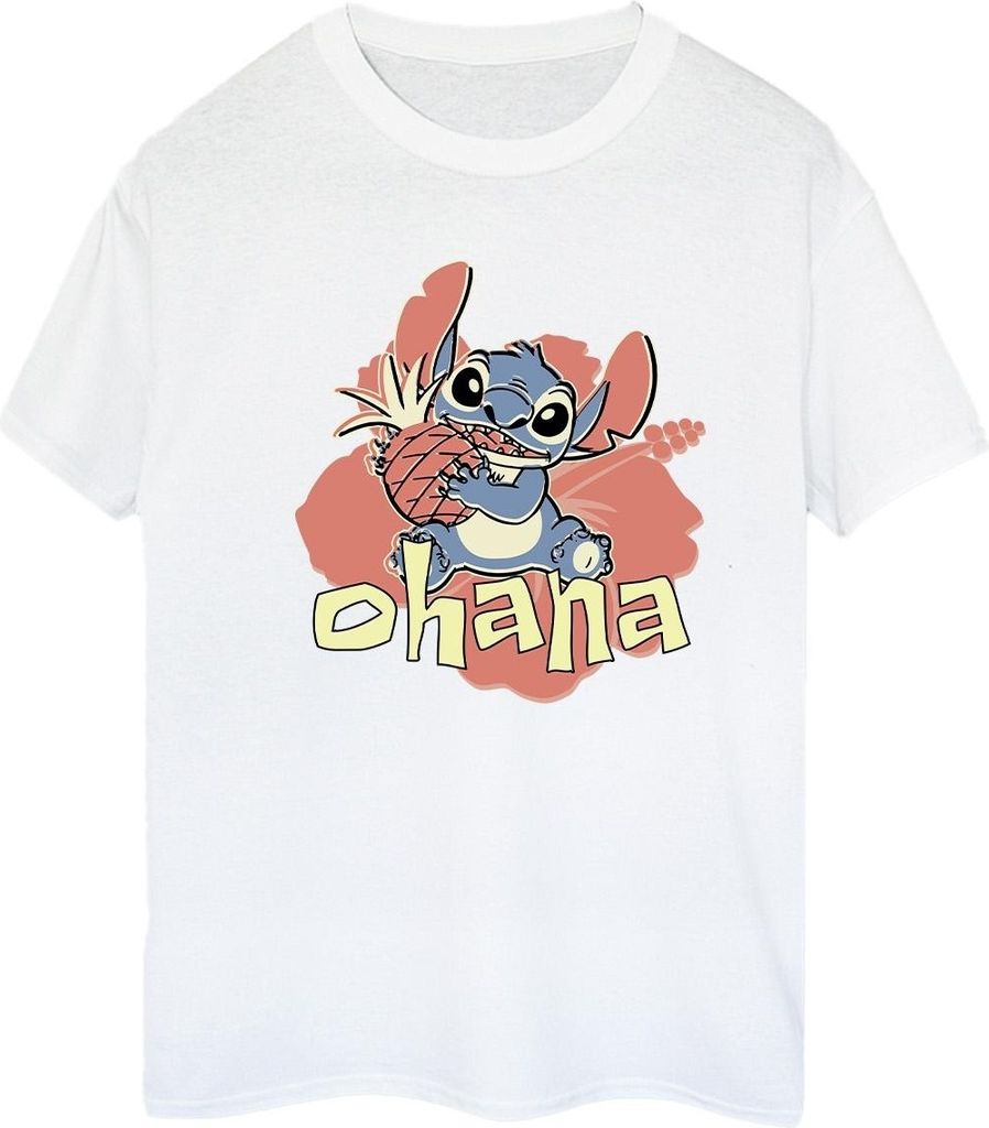 Disney - "Ohana" T-Shirt für Damen BI30198 (XXL) (Weiß)