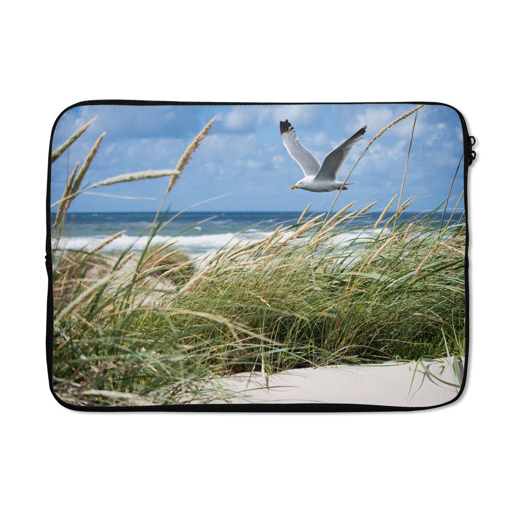 MuchoWow Laptop Hülle 14 ZollStrand - Vogel - Pflanzen Laptoptasche - Laptoptasche - Stoßsicher - Schutzhaube