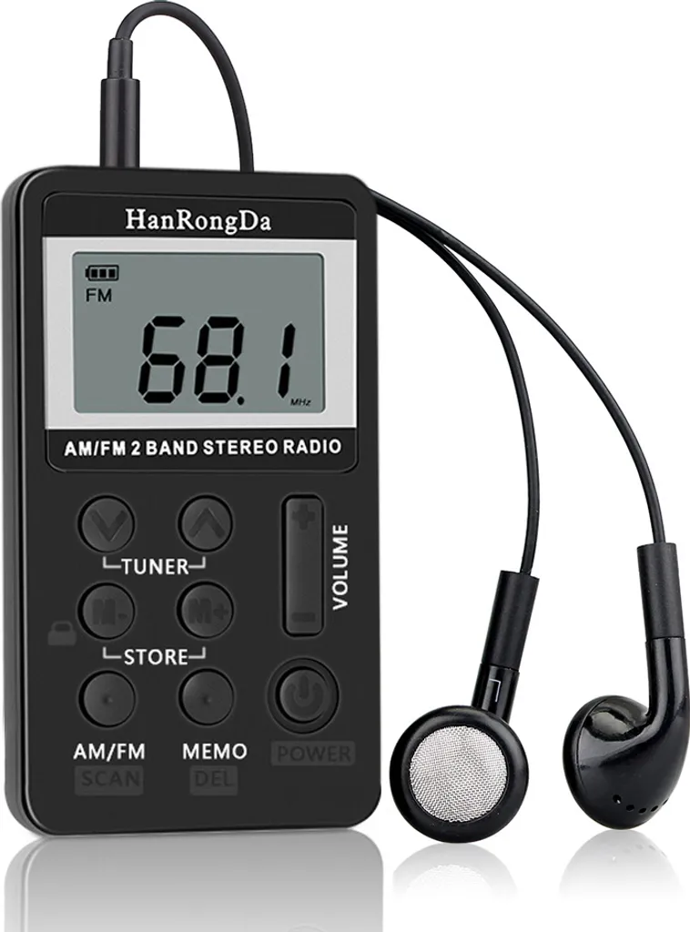 HanRongDa HRD-103 Radio Portatile AM/FM Digitale - Stereo e Ricaricabile