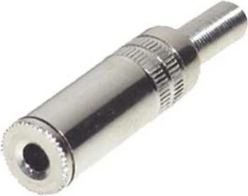 Connecteur Jack 3,5mm Femelle Mono en Métal S/CONN pour Câblage Audio
