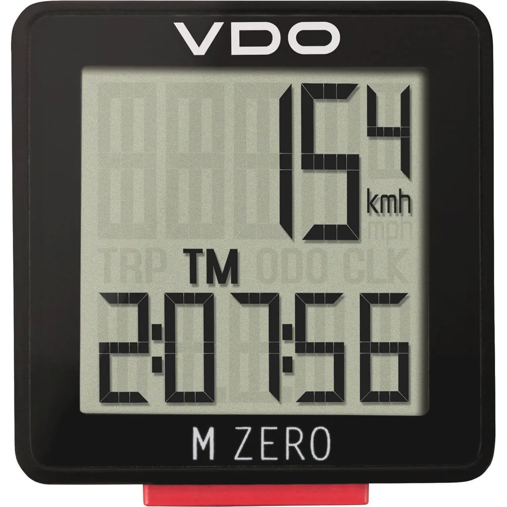 Ordinateur de vélo M Zero WR807 noir et rouge filaire compact et précis