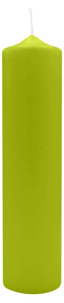Spitzkopf Stumpen Kerzen Lime 30 x Ø 7 cm, 6 Stück