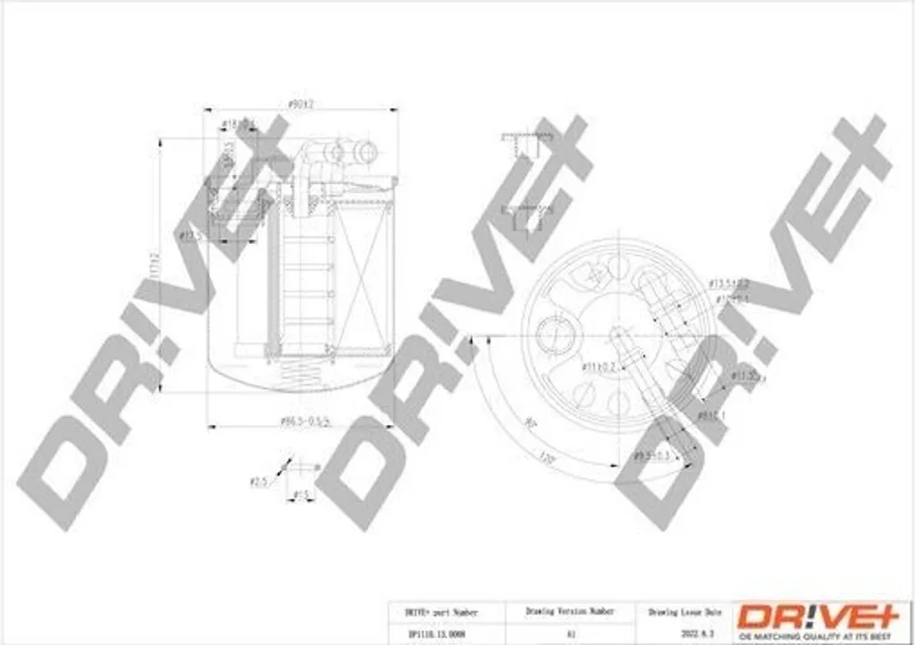 Filtre à carburant Dr!ve+ DP1110.13.0088 OE 6420920201 Mercedes-Benz
