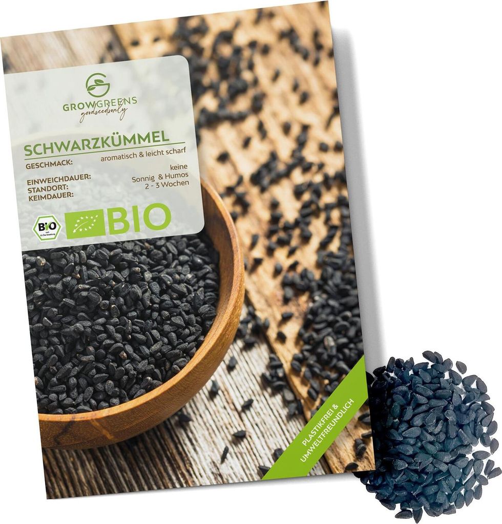 Graines de cumin noir- Graines d'herbes aromatiques issues Image du produit 