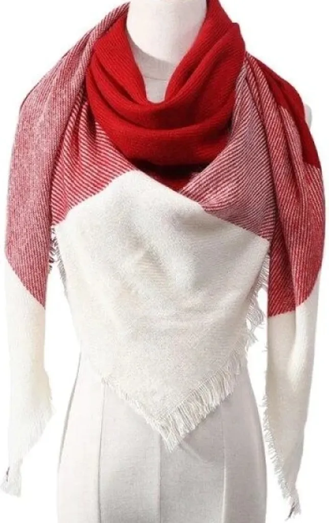 Sciarpa Leona Rossa e Marrone Chiaro - Elegante Accessorio Donna KP21366