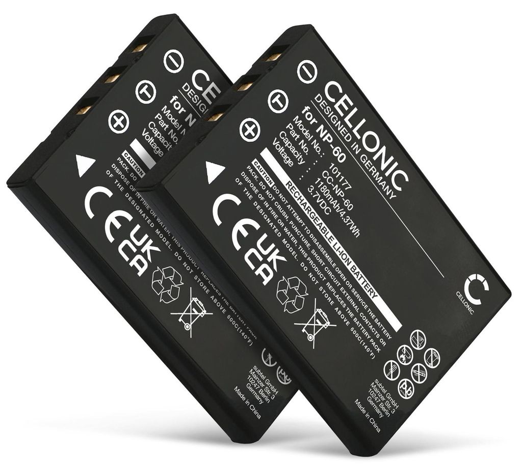 CELLONIC 2x Akku für Kamera Kompatibel mit Traveler HD Produktbild 