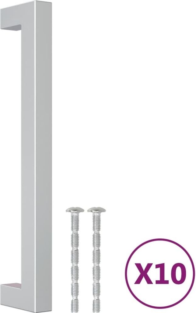 Möbelgriffe 10 Stk. Silbern 160 mm Edelstahl