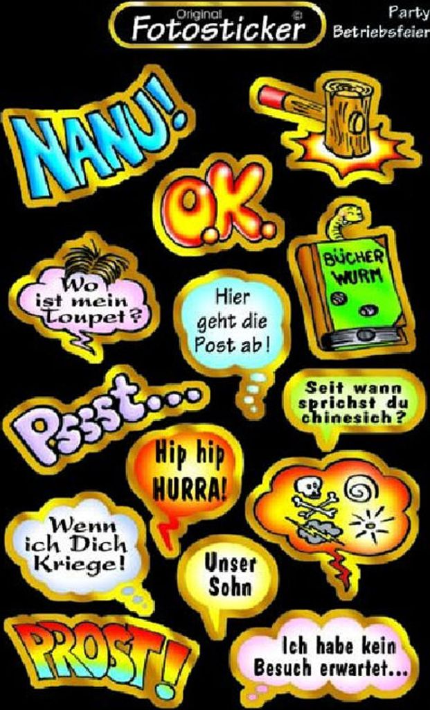 Fun Unlimited 30800-008 - Fotosticker Sprechblasen Neutral Produktbild 