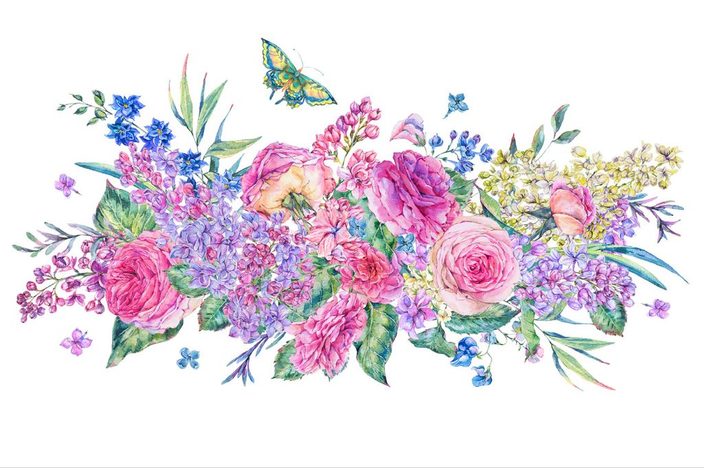 Muralo Fototapete Blumen 416 (B) x 254 (H) cm Vlies Tapete Wandtapeten Wohnzimmer Schlafzimmer moderne Wandbilder XXL Pflanzen Natur Wand Dekoration