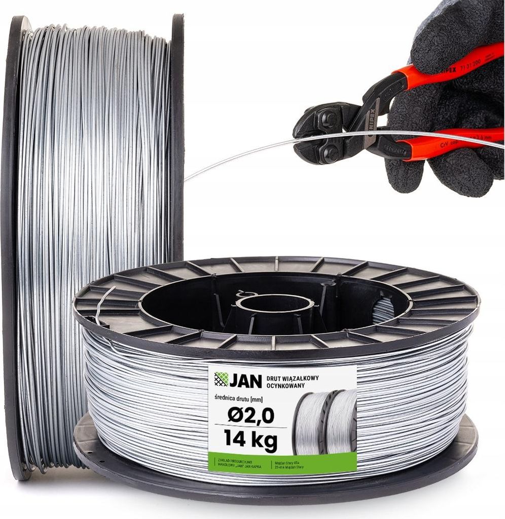 Draht Verzinkt Bindedraht - Fi 2,0mm - Spule 14kg - Produktbild 