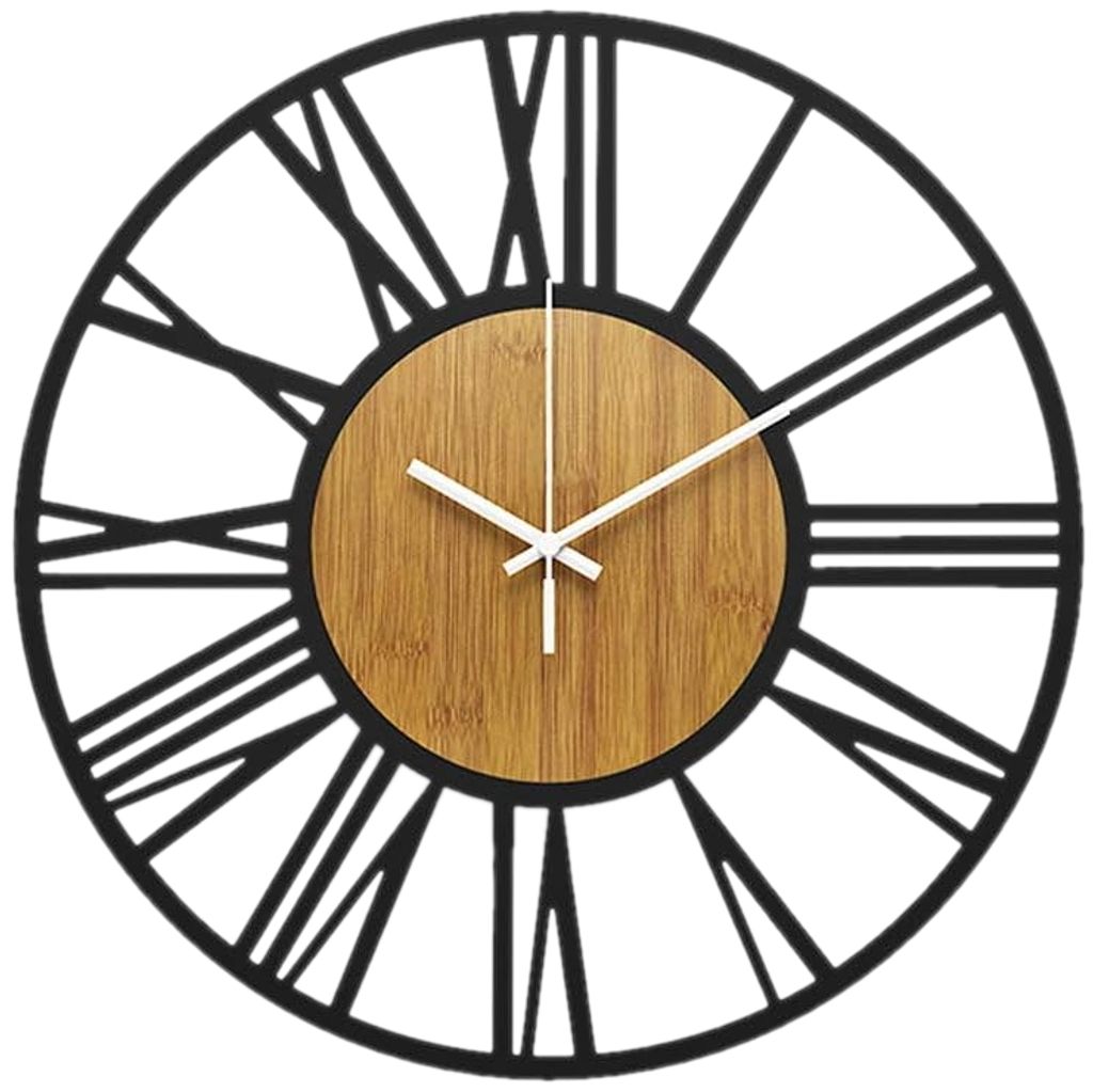 Horloge murale 3D en métal, style vintage romain, pour Image du produit 