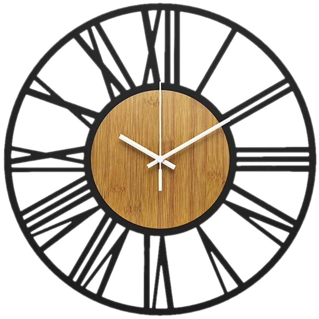 Horloge murale silencieuse 40 cm métal romain : fini le tic-tac gênant