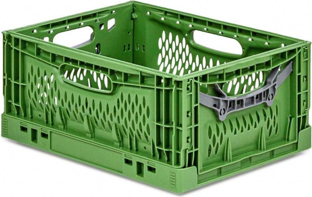 Stabile Profi-Klappbox Chameleon in Industriequalität | HxBxT 18x30x40cm | 17 Liter | klappbar stapelbar durchbrochen lebensmittelecht | Eurobox E...