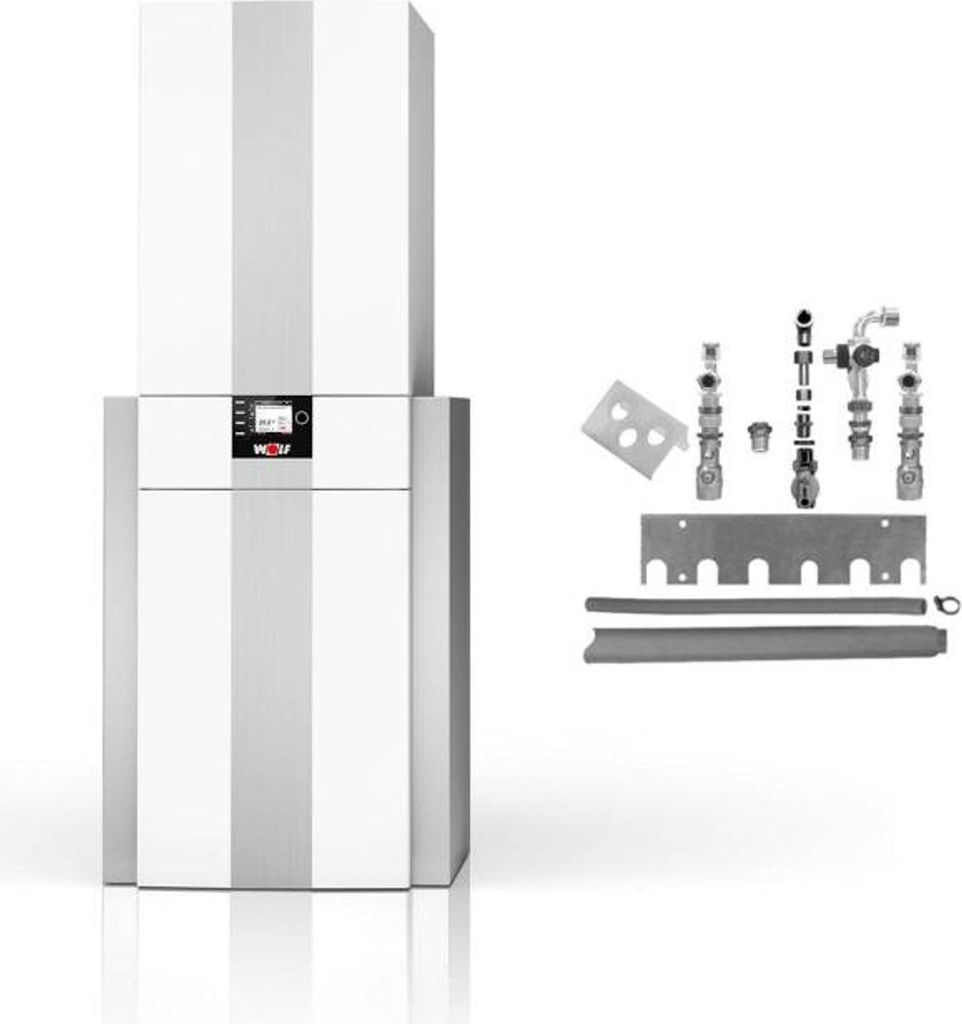 Wolf Gas-Brennwert 24 kW Kompaktheizzentrale CGS-2-24-200L