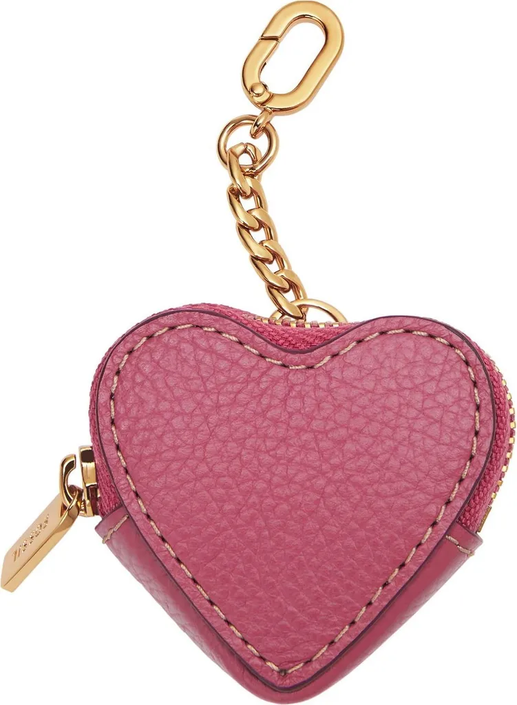 Charm Borsa Fossil Magenta Rosa - Portamonete Cuore Vday Keychain
