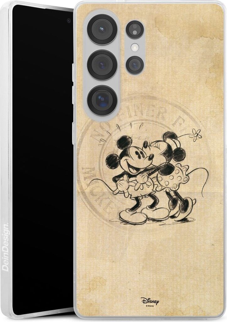 DeinDesign Slim Hülle für Samsung Galaxy S25 Ultra Silikon Case Ultra Dünn Handyhülle Mickey Mouse Minnie Mouse Vintage