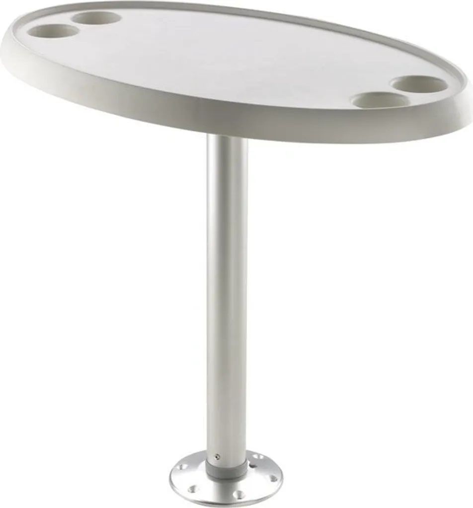 Table de Cockpit Ovale VETUS 45x76 cm et Pied Support pour le Nautisme