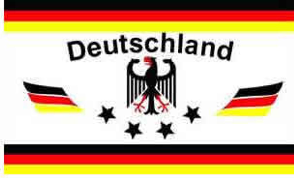 Deutschland 4 Sterne Fahne (D1) weiß 90 x 150cm Produktbild 