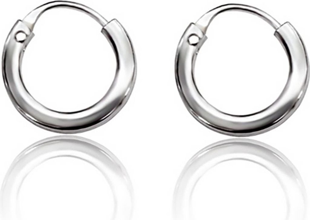 SilberDream Creolen für Damen Herren 925 Silber klein Ohrringe 10mm SDO8711