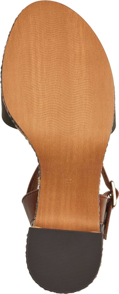 MARCO TOZZI Damen Sandalette hoher Schuh Riemchen Korkoptik Produktbild 