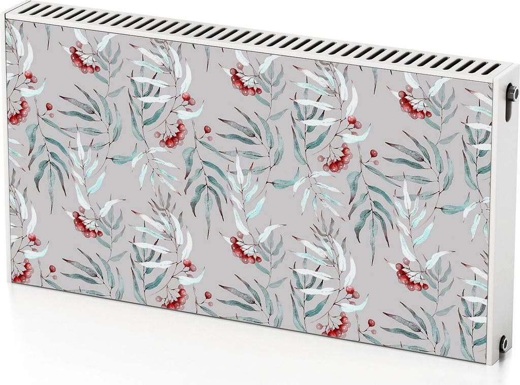 Fruchtblätter – Magnetische Heizkörperabdeckung – 110x60 cm – Magnet Heizkörperabdeckung – 3D Würfel – Heizkörperverkleidung – Mag...