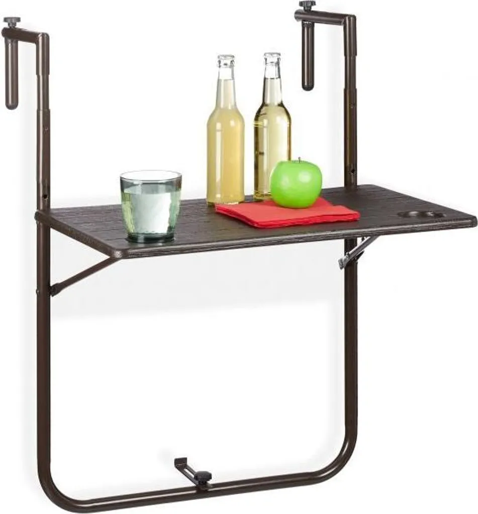Table de balcon pliante gain de place - Solution pour balcon encombré