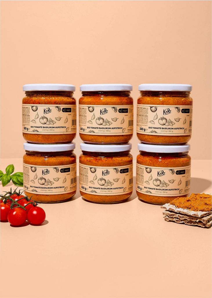 KoRo I  Tomate Basilikum Aufstrich | 6 x 380 g Produktbild 