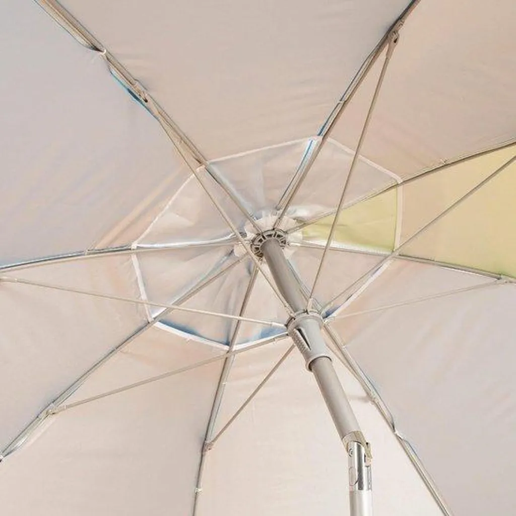 Grand parasol de plage inclinable 200 cm en fibre de verre et alu