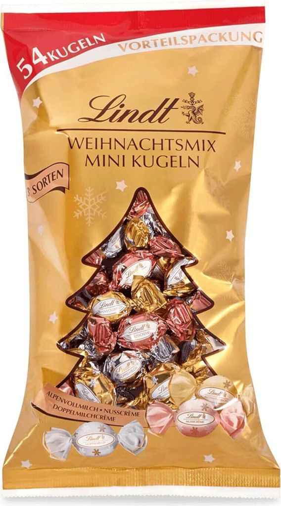 Lindt XXL Christmas Mix Mini Balls Glamour 3 różne 268g Zdjęcie produktu 