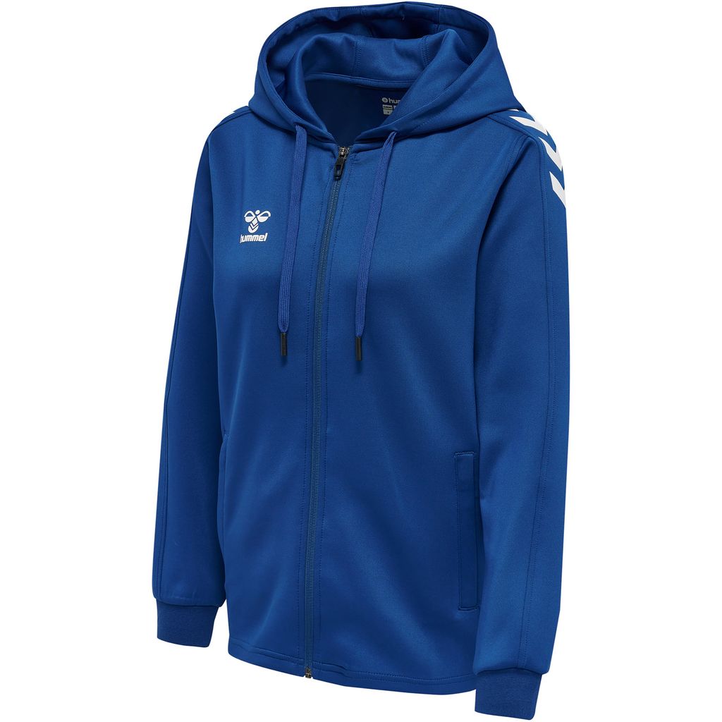 HUMMEL hmlCORE XK POLY ZIP HOOD SWEAT WOMA, TRUE BLUE, L