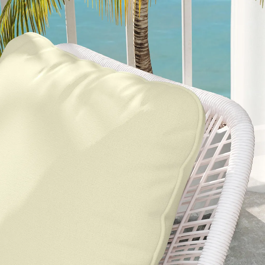 Coussin dossier et assise pour fauteuil de jardin - Confortable et crème - 9